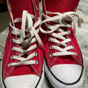 Men’s red converse sneakers